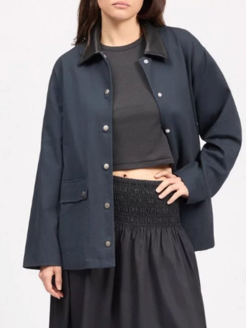 NWT Rag & Bone Navy Cassandra Cotton Twill Jacket (Size XS)